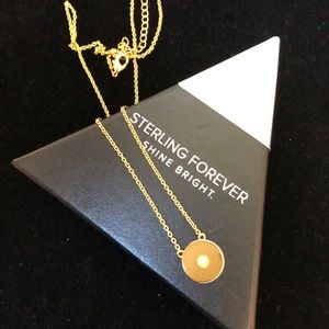 NEW “you’re a gem” Sterling Forever opal necklace, gold tone
